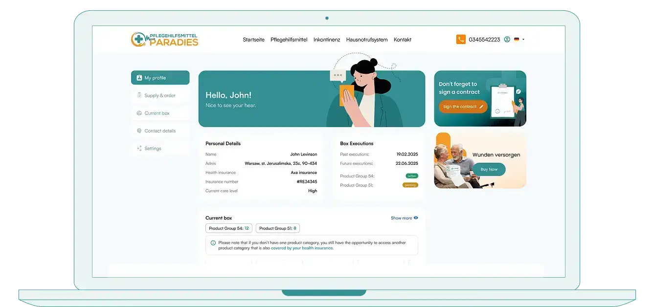 Boxenkonfigurator im Laptop