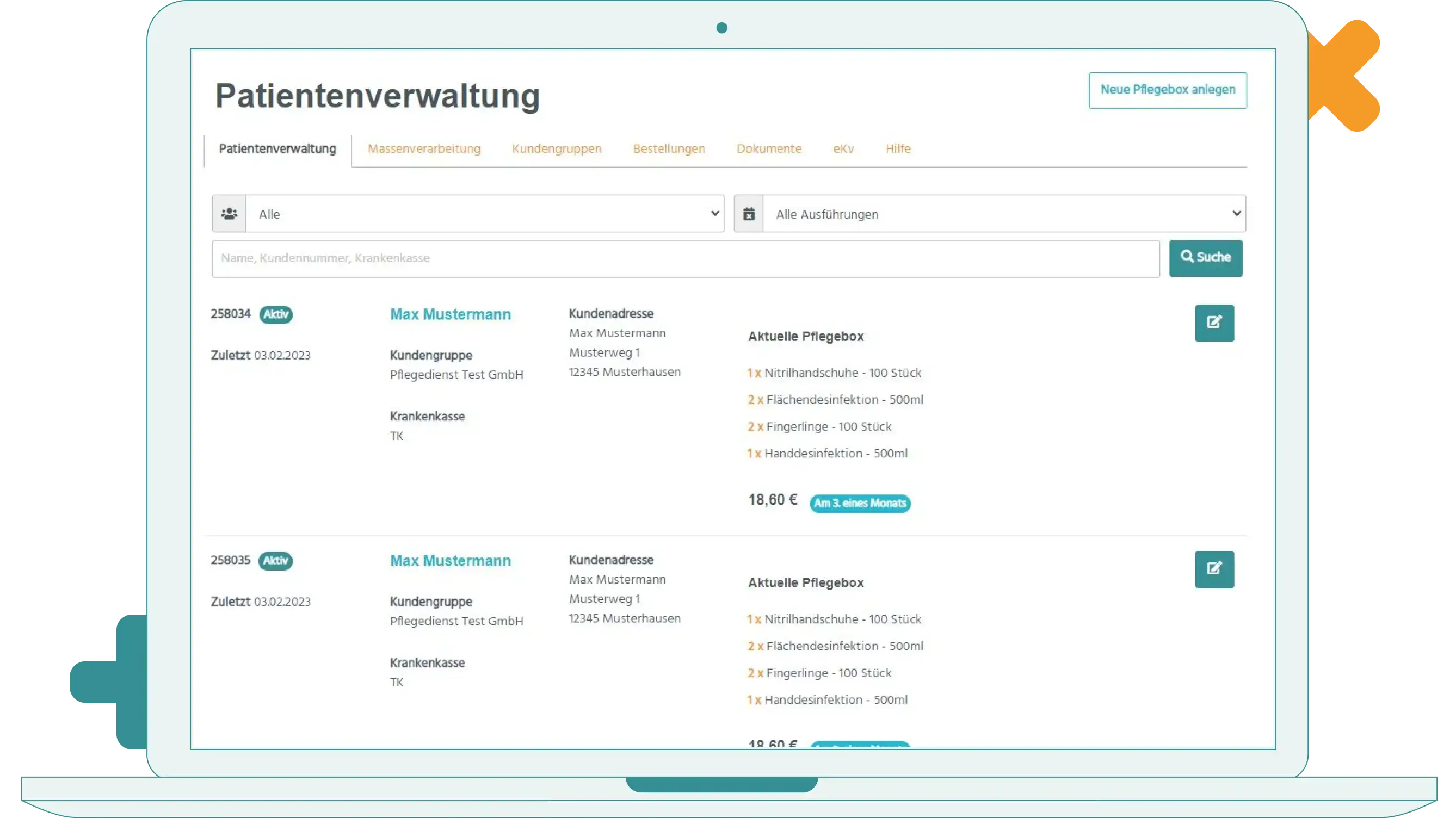 Perfekte Lösung für Pflegehilfsmittelhänder