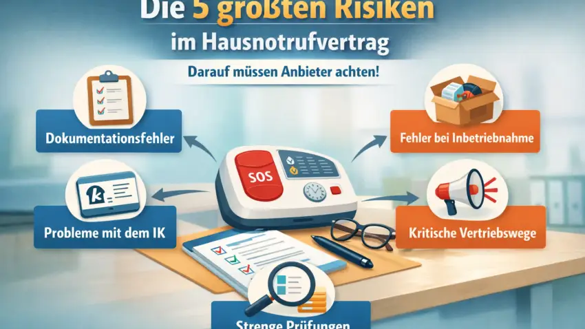 Hausnotrufvertrag 2026: 5 Risiken für Hausnotrufanbieter und Leistungserbringer