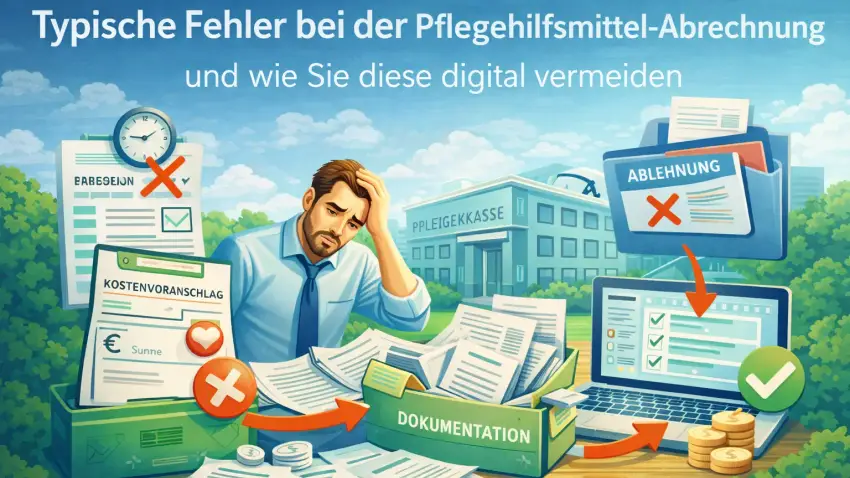 Typische Fehler bei der Pflegehilfsmittel-Abrechnung und wie Sie diese digital vermeiden