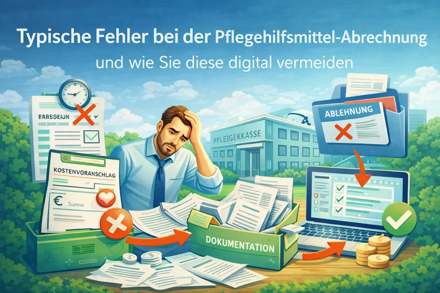 Typische Fehler bei der Pflegehilfsmittel-Abrechnung digital vermeiden