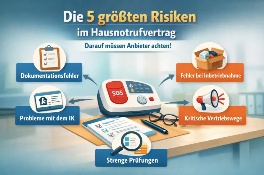 Hausnotrufvertrag 2026: 5 Risiken für Hausnotrufanbieter und Leistungserbringer